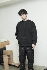 画像6: THE SWINGGGR / HALF ZIP SWEAT PULLOVER : BLACK (6)