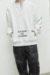 画像4: THE SWINGGGR / HALF ZIP SWEAT PULLOVER : WHITE (4)