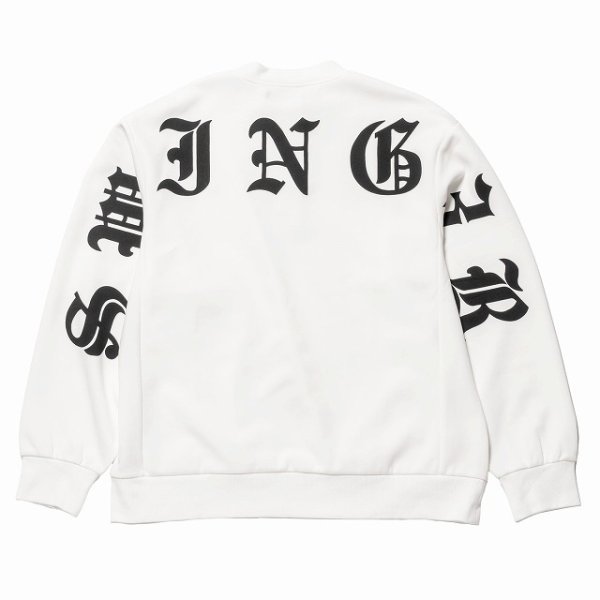画像2: THE SWINGGGR / HALF ZIP SWEAT PULLOVER : WHITE (2)