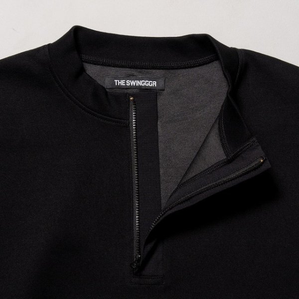 画像3: THE SWINGGGR / HALF ZIP SWEAT PULLOVER : BLACK (3)