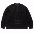 画像1: THE SWINGGGR / HALF ZIP SWEAT PULLOVER : BLACK (1)