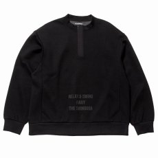 画像1: THE SWINGGGR / HALF ZIP SWEAT PULLOVER : BLACK (1)