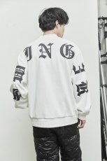 画像3: THE SWINGGGR / HALF ZIP SWEAT PULLOVER : WHITE (3)