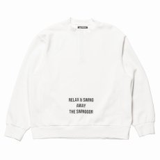 画像1: THE SWINGGGR / HALF ZIP SWEAT PULLOVER : WHITE (1)