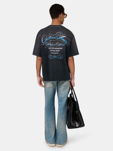 画像4: AMIRI CRYSTAL CHATEAU SCRIPT OVERSIZED TEE (4)