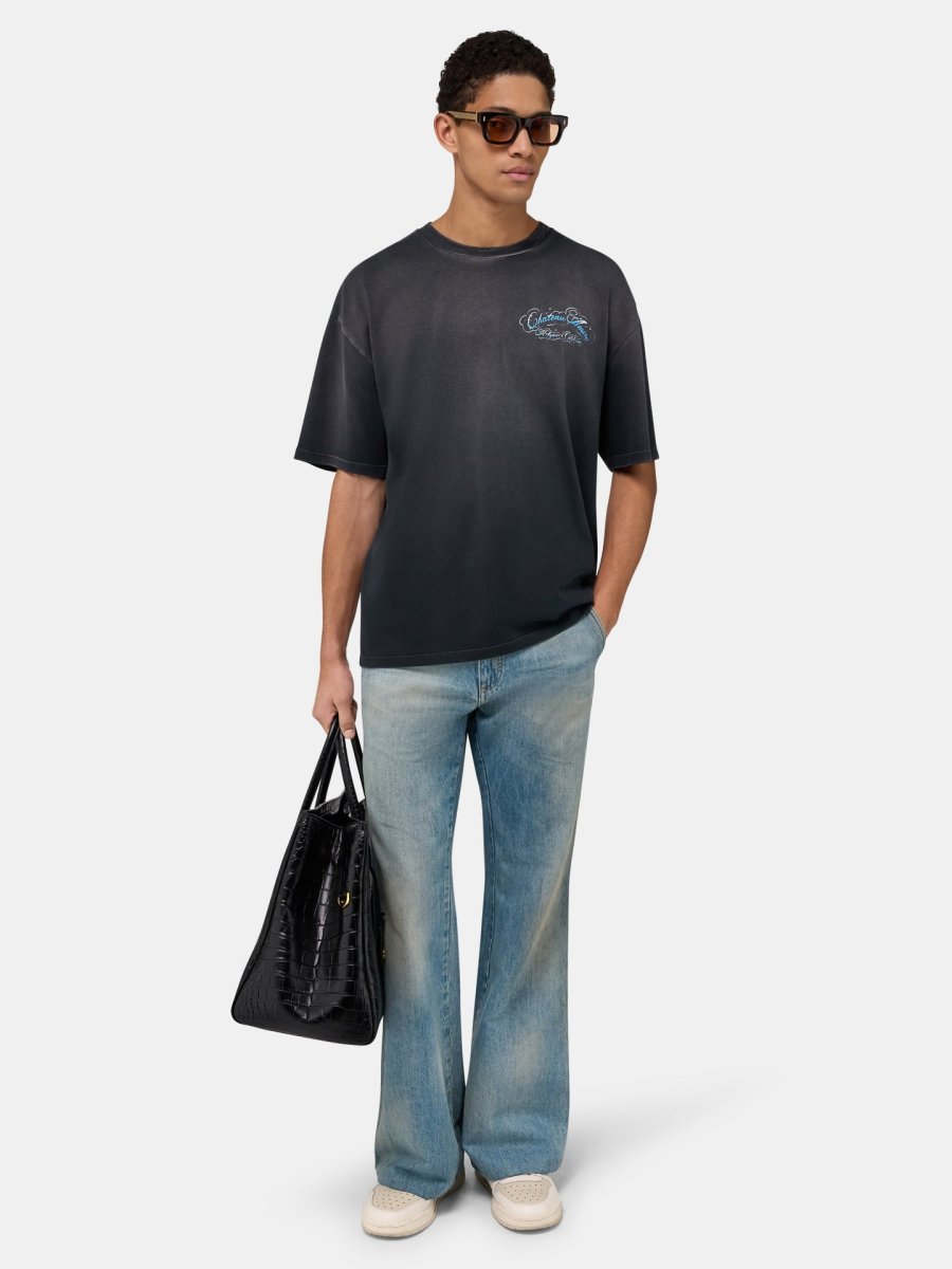 画像2: AMIRI CRYSTAL CHATEAU SCRIPT OVERSIZED TEE (2)