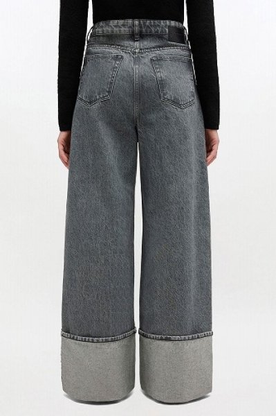 画像3: GANNI Rigid Denim Double Fly Baggy Jeans (3)