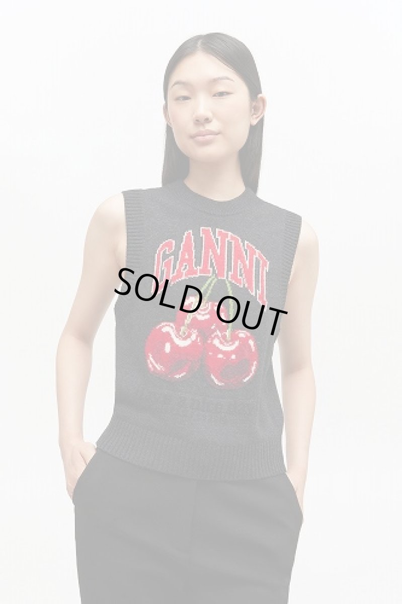画像1: 【GANNI ガニー】Graphic print wool vest (1)