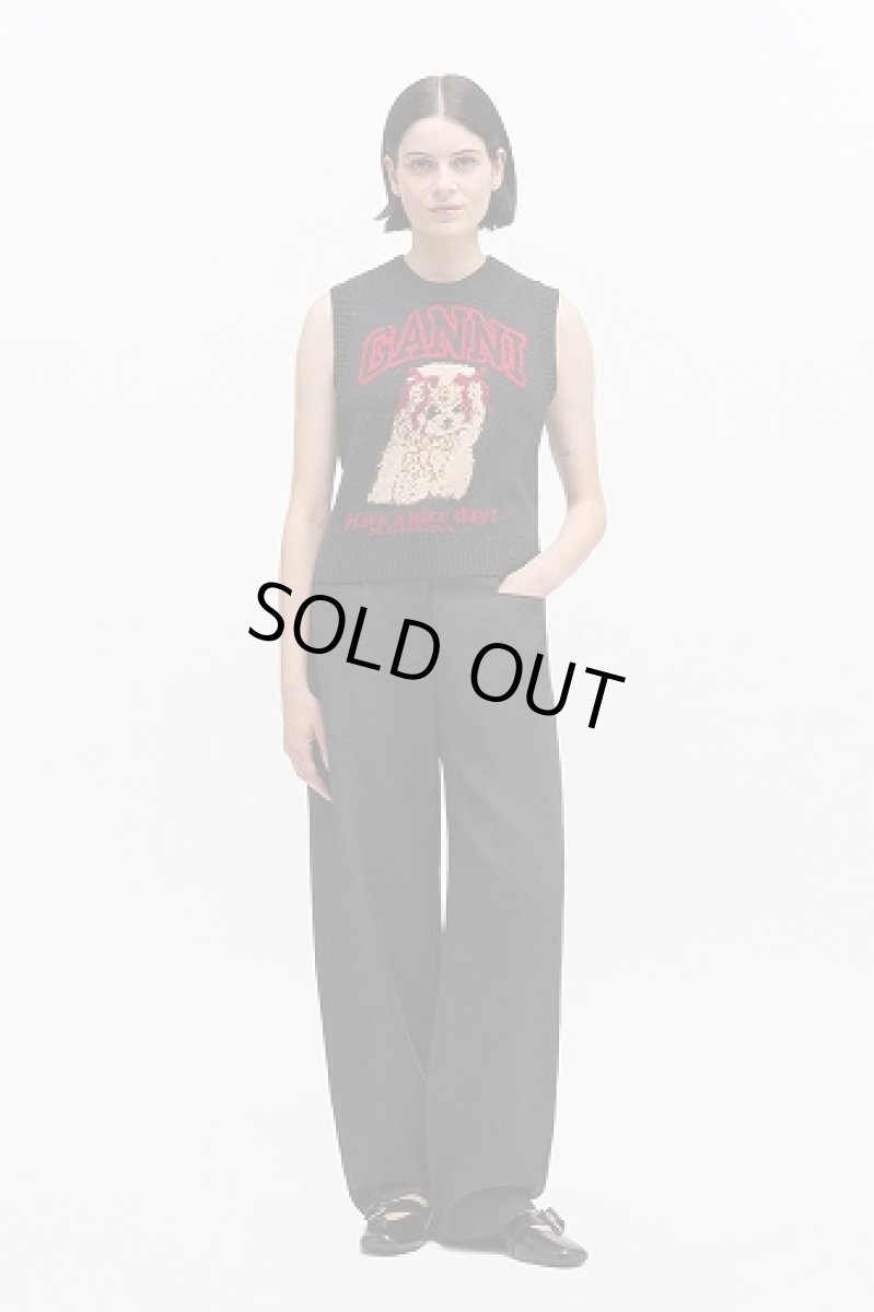 画像2: 【GANNI ガニー】Graphic print wool vest (2)