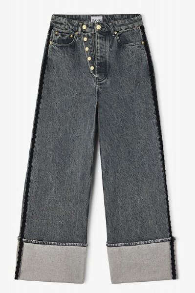 画像4: GANNI Rigid Denim Double Fly Baggy Jeans (4)