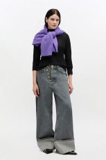 画像2: GANNI Rigid Denim Double Fly Baggy Jeans (2)