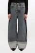 画像1: GANNI Rigid Denim Double Fly Baggy Jeans (1)