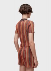 画像3: OSKLEN  オスクレン ブラウス Striped Knit Polo Blouse (3)