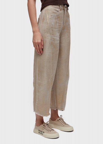 画像2: OSKLEN  オスクレン パンツ Gold Jute Cutout Pants (2)