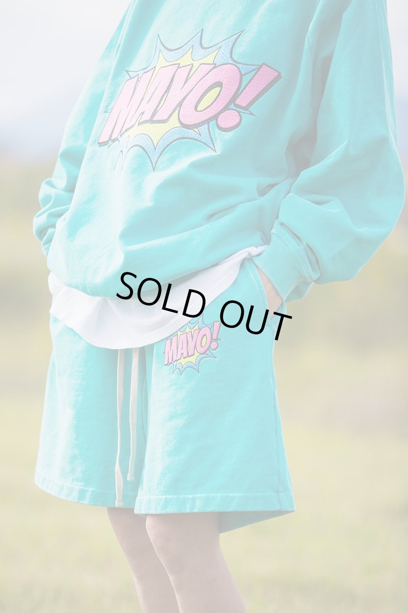 画像3: MAYO SPEECH BUBBLE GARMENT DYE EMBROIDERY SWEAT SHORTS (3)