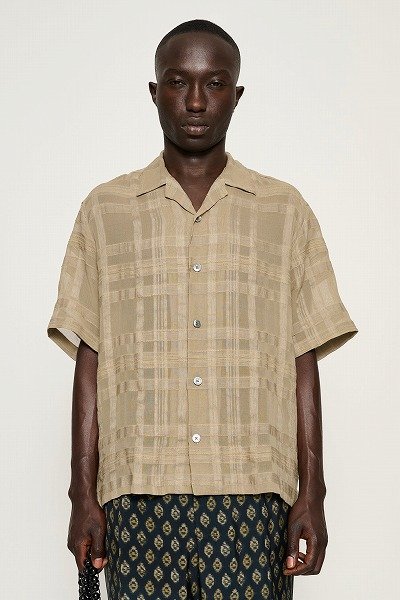 画像1: CMMN SWDN　Ted — Sheer Check Shirt (1)