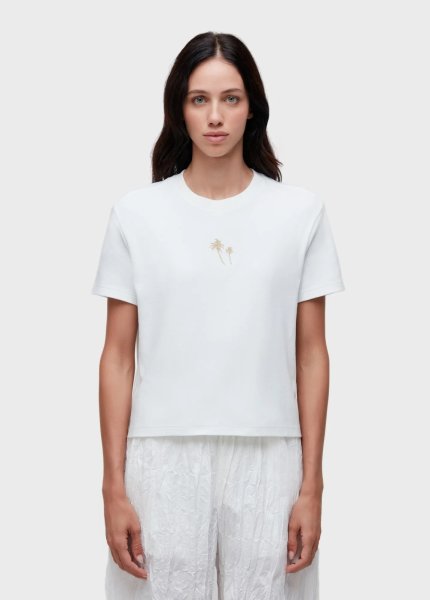 画像1: OSKLEN  オスクレン　Tシャツ Embroidered Coconut Palm Gold T-shirt (1)