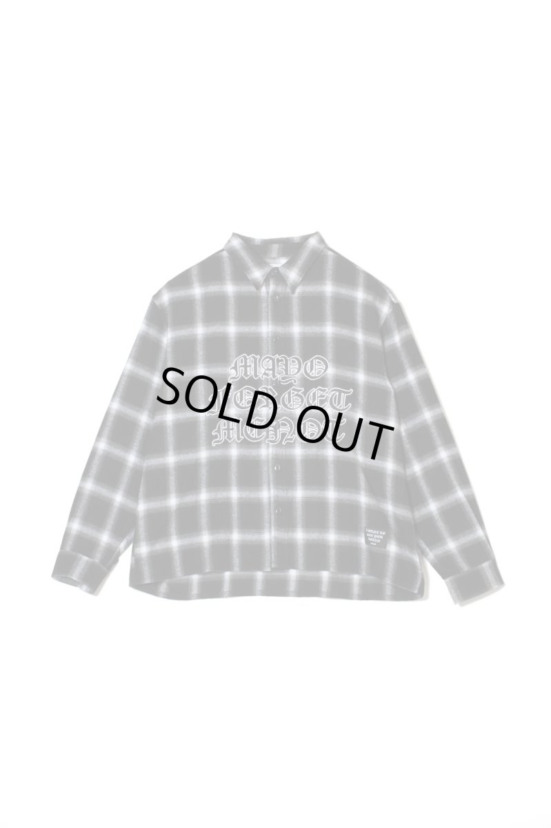 画像1: MAYO　FRONT LOGO EMBROIDERY CHECK SHIRT (1)