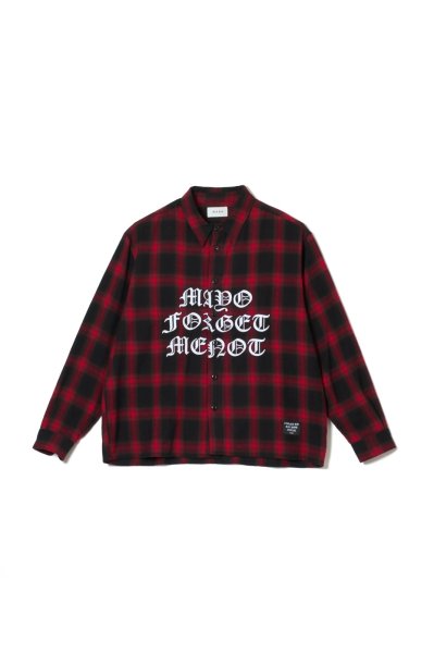 画像1: MAYO　FRONT LOGO EMBROIDERY CHECK SHIRT (1)