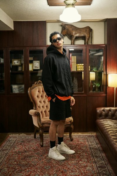 画像2: TAIN DOUBLE PUSH　MONOGRAM P/O SWEAT HOODIE (2)