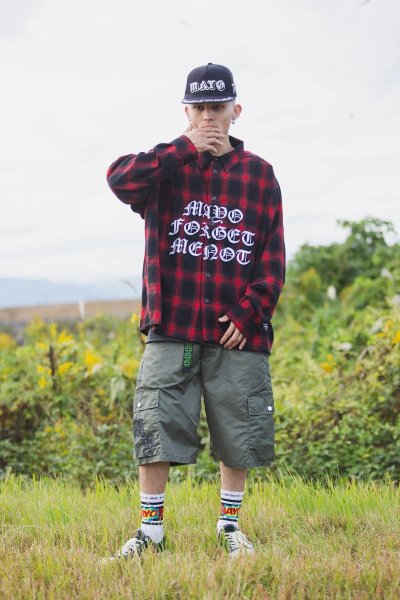 画像3: MAYO　FRONT LOGO EMBROIDERY CHECK SHIRT (3)