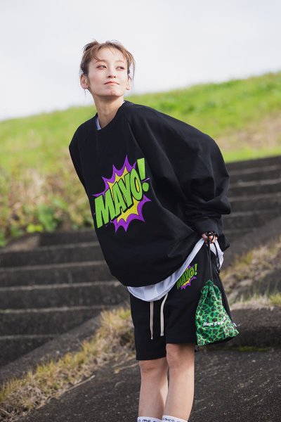 画像3: MAYO　SPEECH BUBBLE GARMENT DYE EMBROIDERY SWEAT SHORTS (3)