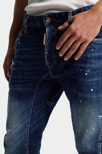 画像3: DSQUARED2 Red Spot ミディアムウォッシュ Biker ジーンズ (3)