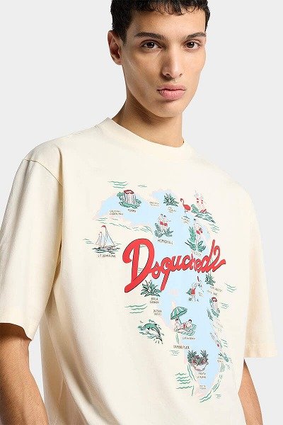 画像5: DSQUARED2 Aloha Souvenir ルーズフィット Tシャツ (5)