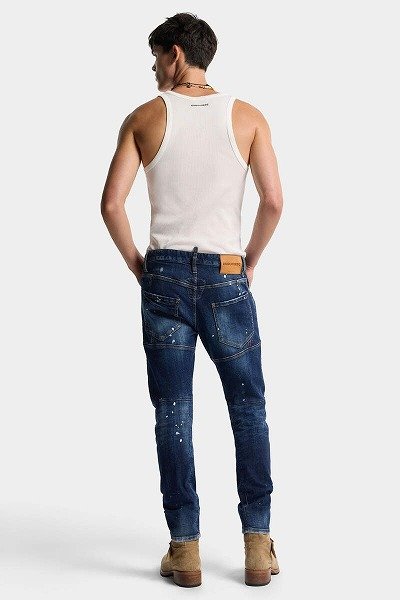 画像6: DSQUARED2 Red Spot ミディアムウォッシュ Biker ジーンズ (6)