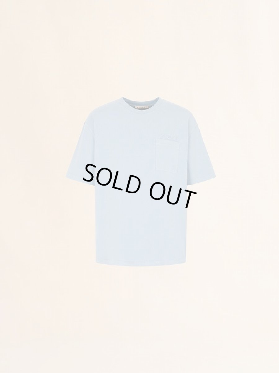 画像1: MARNI  パッチ コットン Tシャツ ライトブルー (1)
