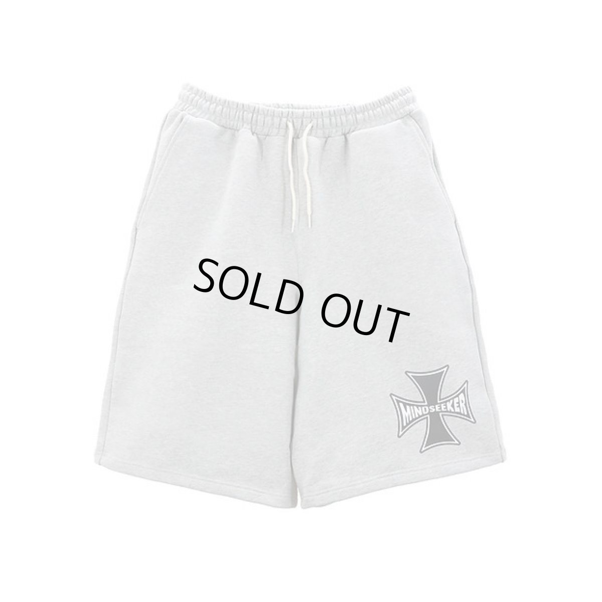画像1: mindseeker  Cross Punk Sweat Shorts / GRAY (1)