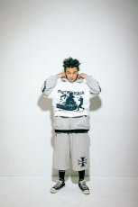 画像3: mindseeker  Cross Punk Sweat Shorts / GRAY (3)