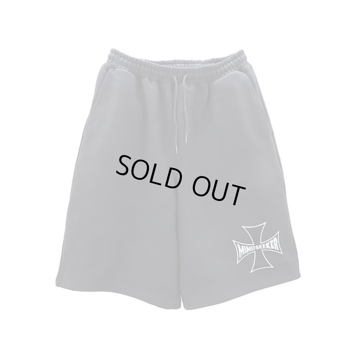 画像1: mindseeker  Cross Punk Sweat Shorts / BLACK (1)