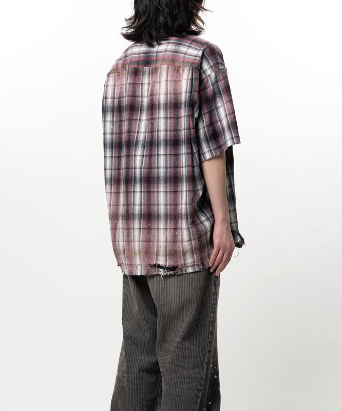 画像6: Maison MIHARA YASUHIRO Embellished Sticker Short Sleeve Check Shirt (6)