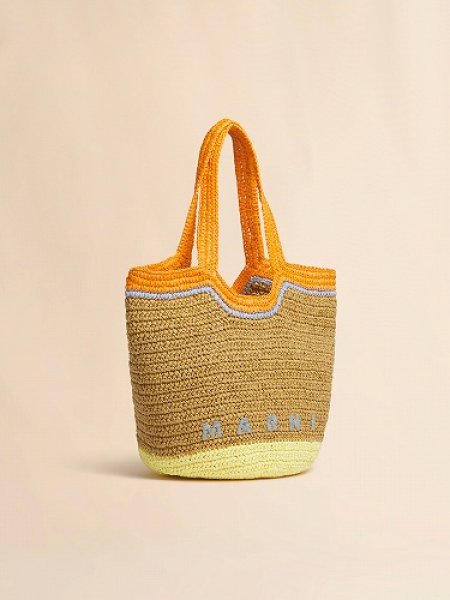 画像5: MARNI オレンジ＆イエロー Seaside ホーボーバッグ (5)