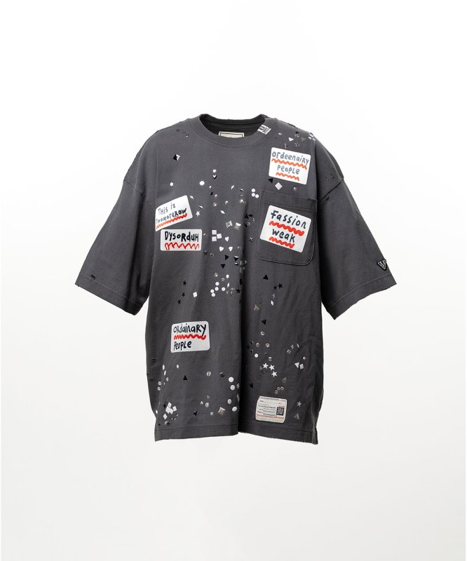 画像1: Maison MIHARA YASUHIRO Embellished Sticker T-shirt (1)