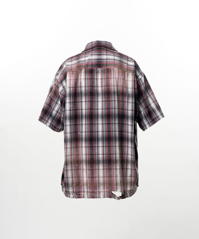 画像2: Maison MIHARA YASUHIRO Embellished Sticker Short Sleeve Check Shirt (2)
