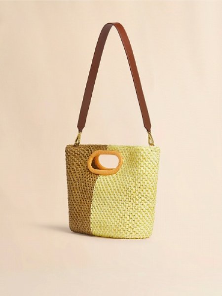 画像3: MARNI イエロー＆ブラウン Seaside クラッチバッグ (3)