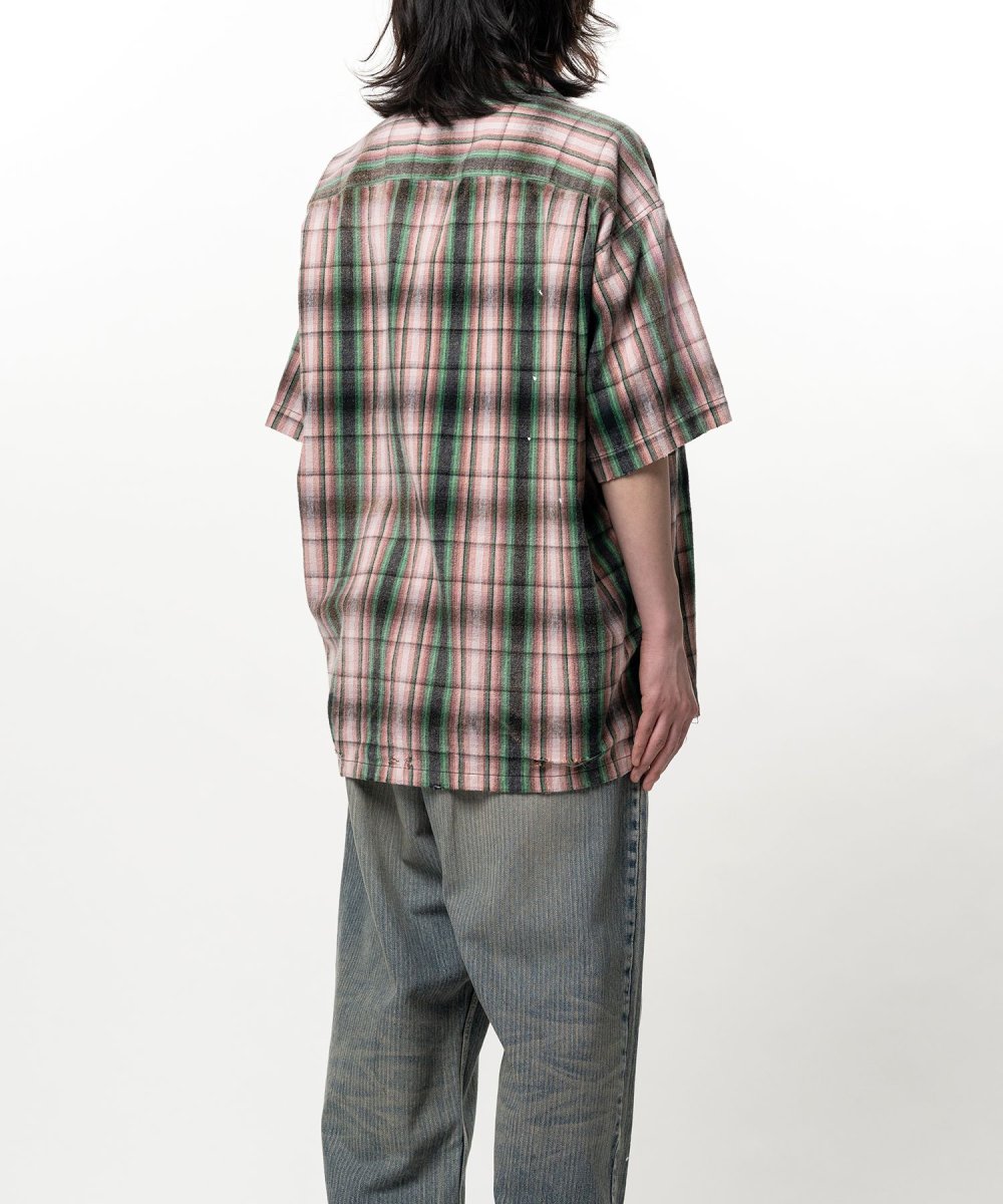 画像7: Maison MIHARA YASUHIRO Embellished Sticker Short Sleeve Check Shirt (7)