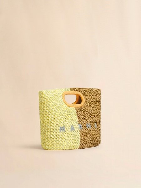 画像6: MARNI イエロー＆ブラウン Seaside クラッチバッグ (6)