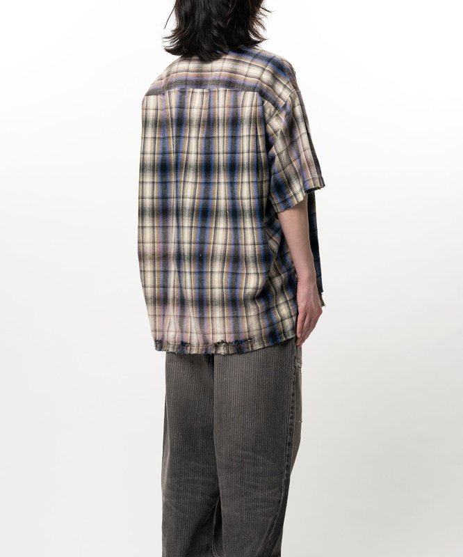 画像7: Maison MIHARA YASUHIRO Embellished Sticker Short Sleeve Check Shirt (7)