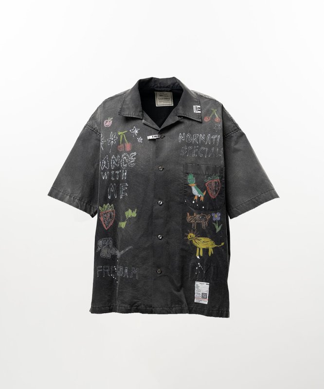 画像1: Maison MIHARA YASUHIRO Hand Drawing Print Shirt (1)