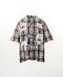 画像1: Maison MIHARA YASUHIRO Embellished Sticker Short Sleeve Check Shirt (1)