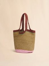 画像2: MARNI バーガンディ＆ピンク Seaside ホーボーバッグ (2)