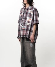 画像5: Maison MIHARA YASUHIRO Embellished Sticker Short Sleeve Check Shirt (5)