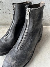画像2: GUIDI PL1 RUM FRONT ZIP BOOTS COATED LINED BLACK (2)