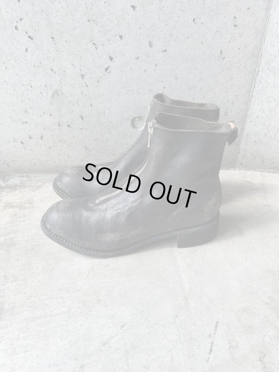 画像3: GUIDI PL1 RUM FRONT ZIP BOOTS COATED LINED BLACK (3)