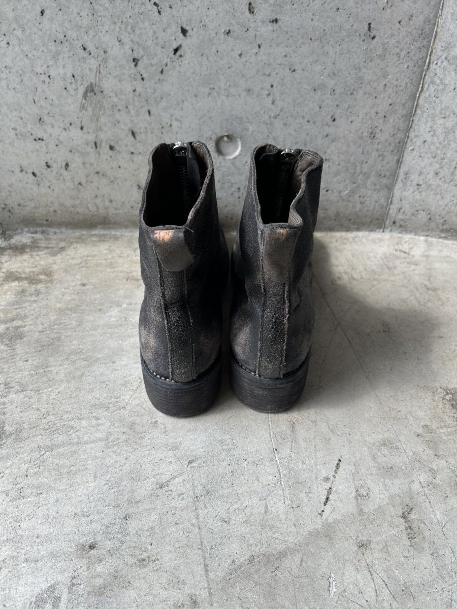 画像4: GUIDI PL1 RUM FRONT ZIP BOOTS COATED LINED BLACK (4)