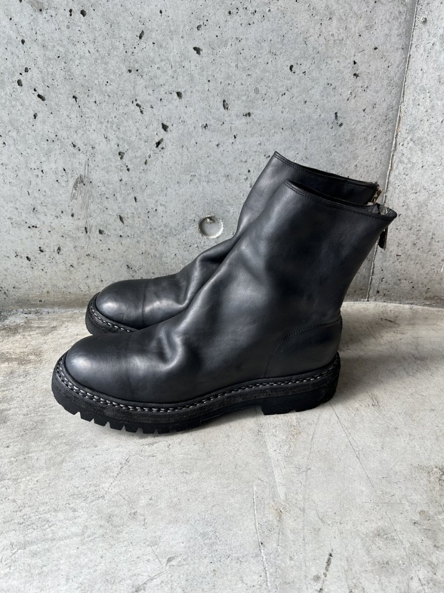 画像2: GUIDI 796V HORSE FULLGRAIN BACK ZIP BOOTS (2)