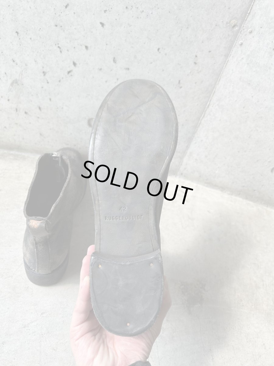 画像5: GUIDI PL1 RUM FRONT ZIP BOOTS COATED LINED BLACK (5)